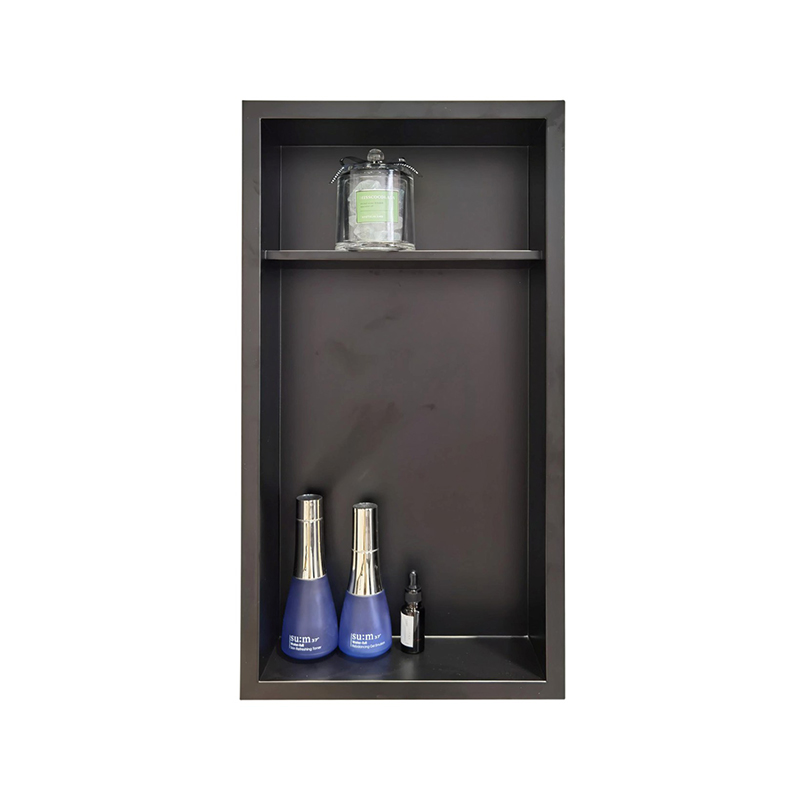 wall mounted type dark gray shower niche