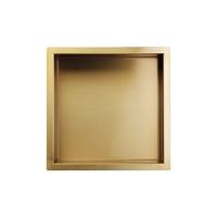 Gold embedded shower niche shelf rust square size 30*30cm