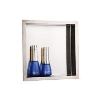 recessed wire drawing shower niche for toiletry storage