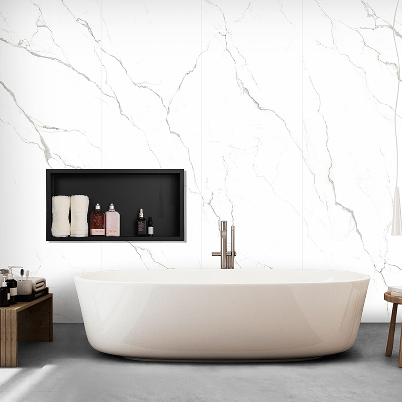 White 304 Stainless steel rectangle shower niche