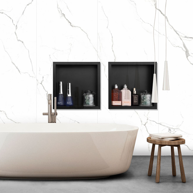 Bathroom rose gold recessed stainless steel shower niche